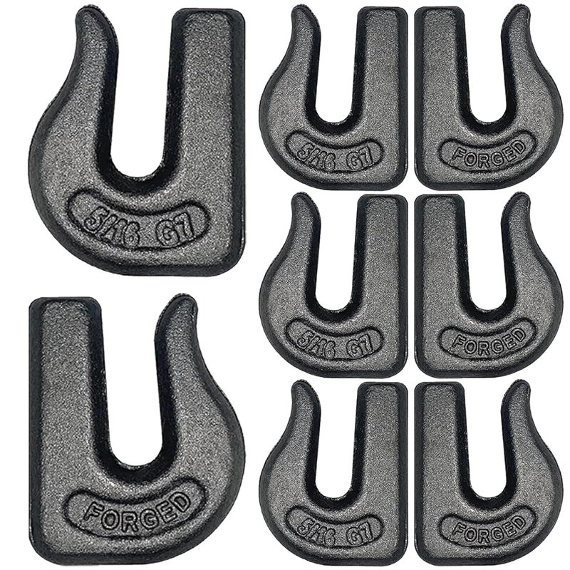 HANDRERLEE 8 Pack Weld-On Chain Grab Hook, G70 5/16" Forged Chain Hook, Heavy Duty Weldable Grab Hooks for Tractors, Truck, Forklift, Trailers - 4,700 lbs WLL - Image 1